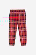 Girls Solid Top & Check Pyjama Set (2/3yrs-8/9yrs)