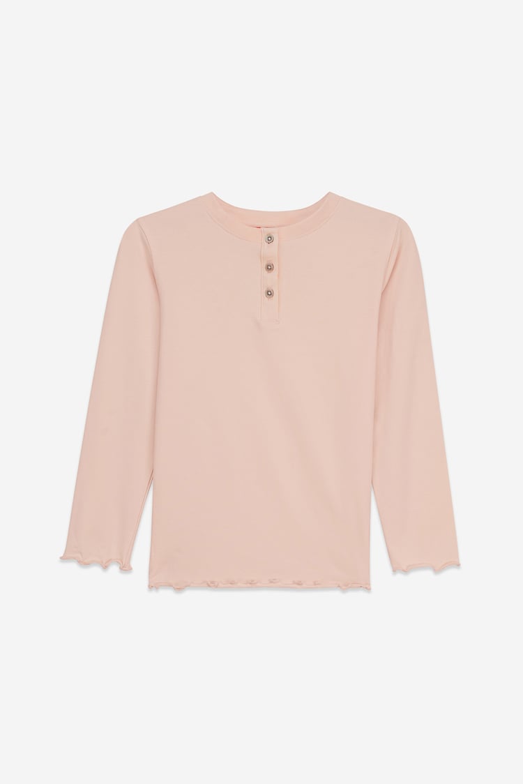 Girls Solid Top & Check Pyjama Set (2/3yrs-8/9yrs)