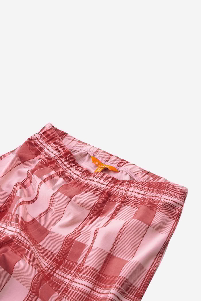 Girls Solid Top & Check Pyjama Set (2/3yrs-8/9yrs)