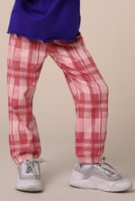 Girls Solid Top & Check Pyjama Set (2/3yrs-8/9yrs)