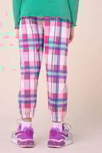 Girls Solid Top & Check Pyjama Set (2/3yrs-8/9yrs)