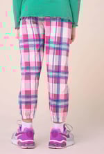 Girls Solid Top & Check Pyjama Set (2/3yrs-8/9yrs)