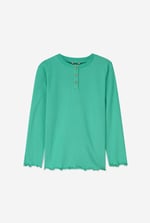 Girls Solid Top & Check Pyjama Set (2/3yrs-8/9yrs)