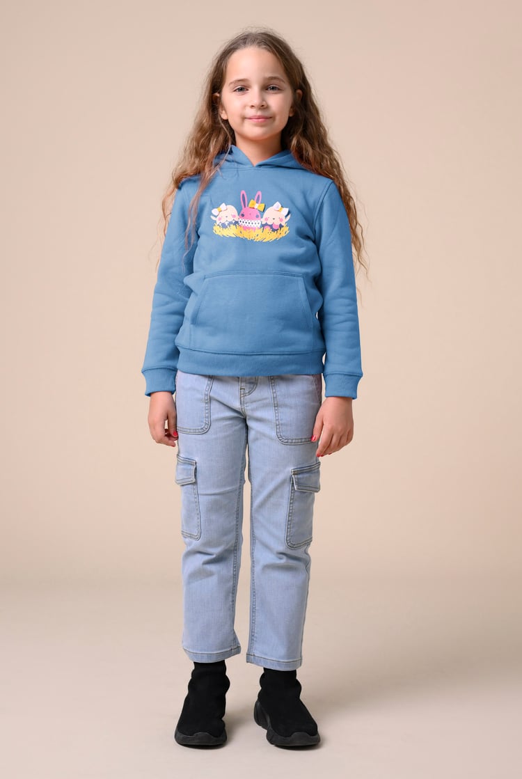 Happy Easter Egg With Bow Hoodie (12/18mths-7yrs)