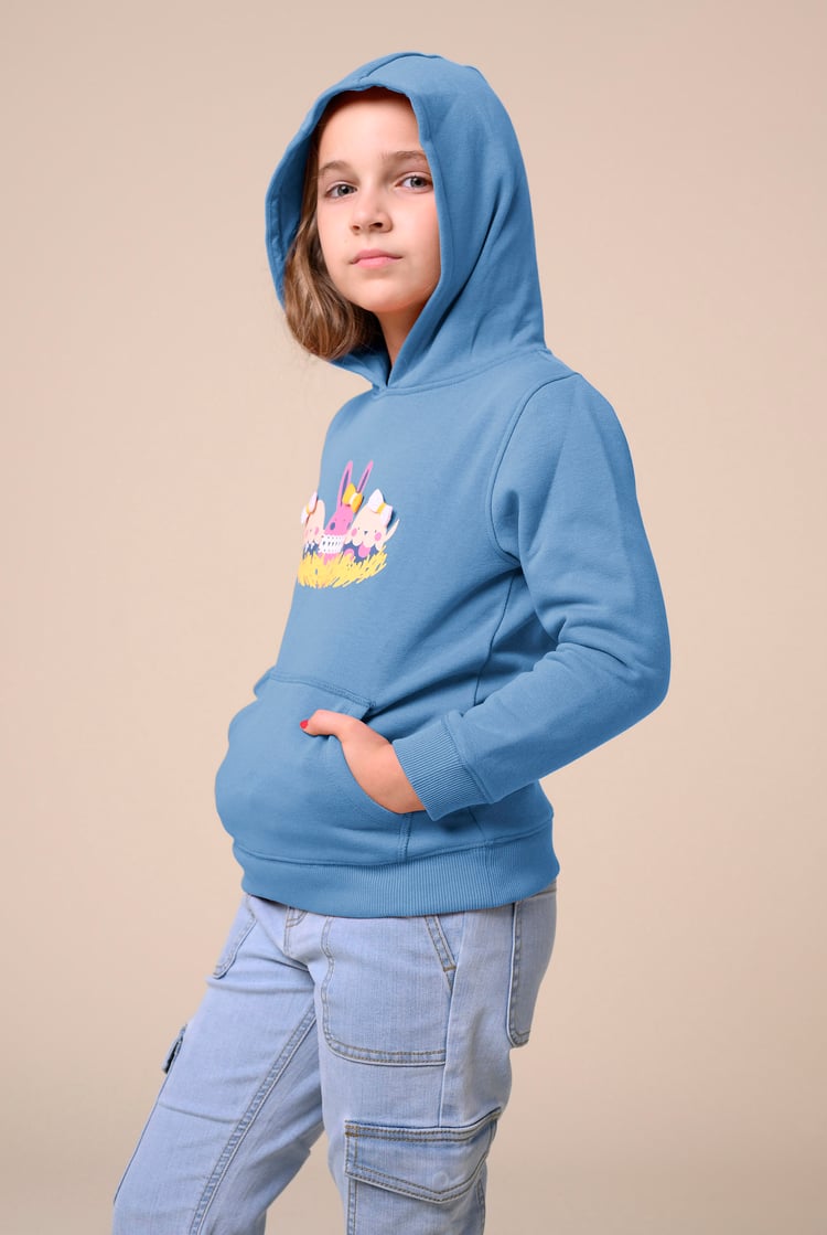 Happy Easter Egg With Bow Hoodie (12/18mths-7yrs)