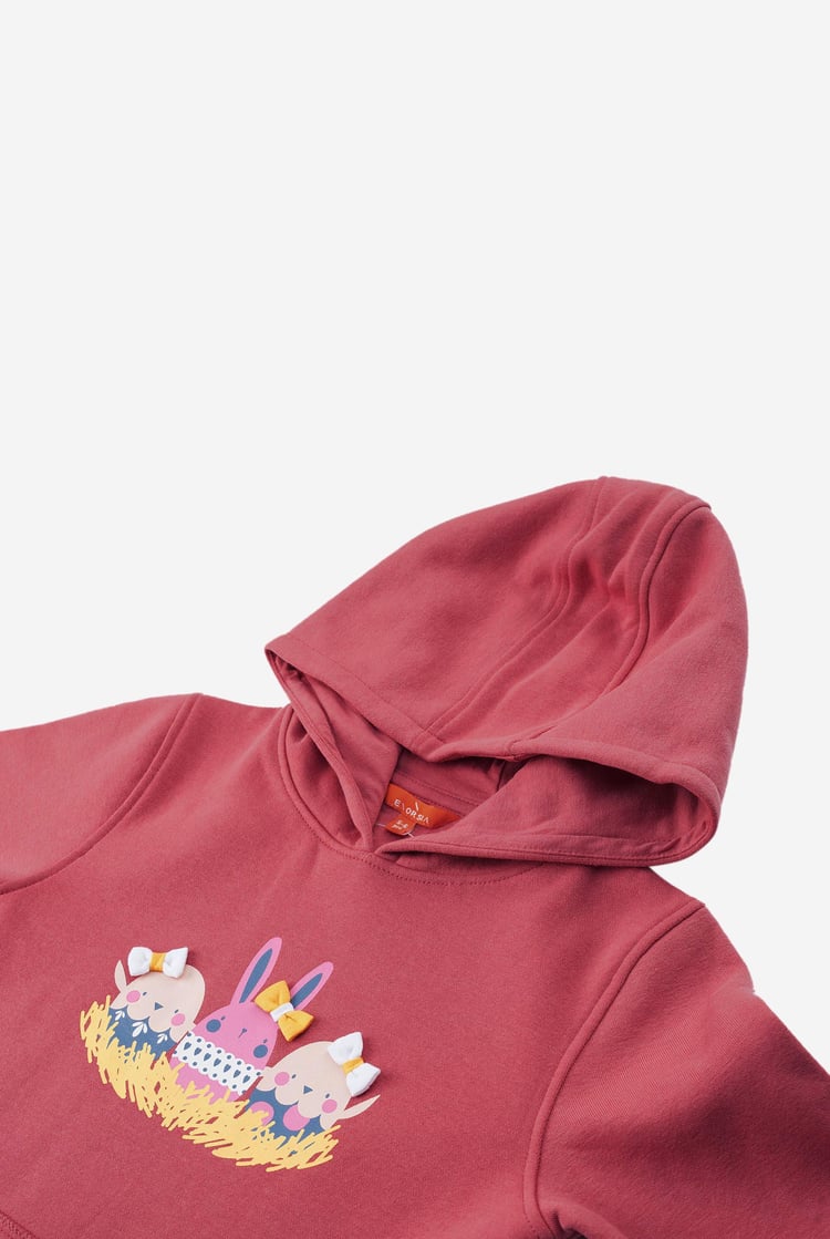 Happy Easter Egg With Bow Hoodie (12/18mths-7yrs)