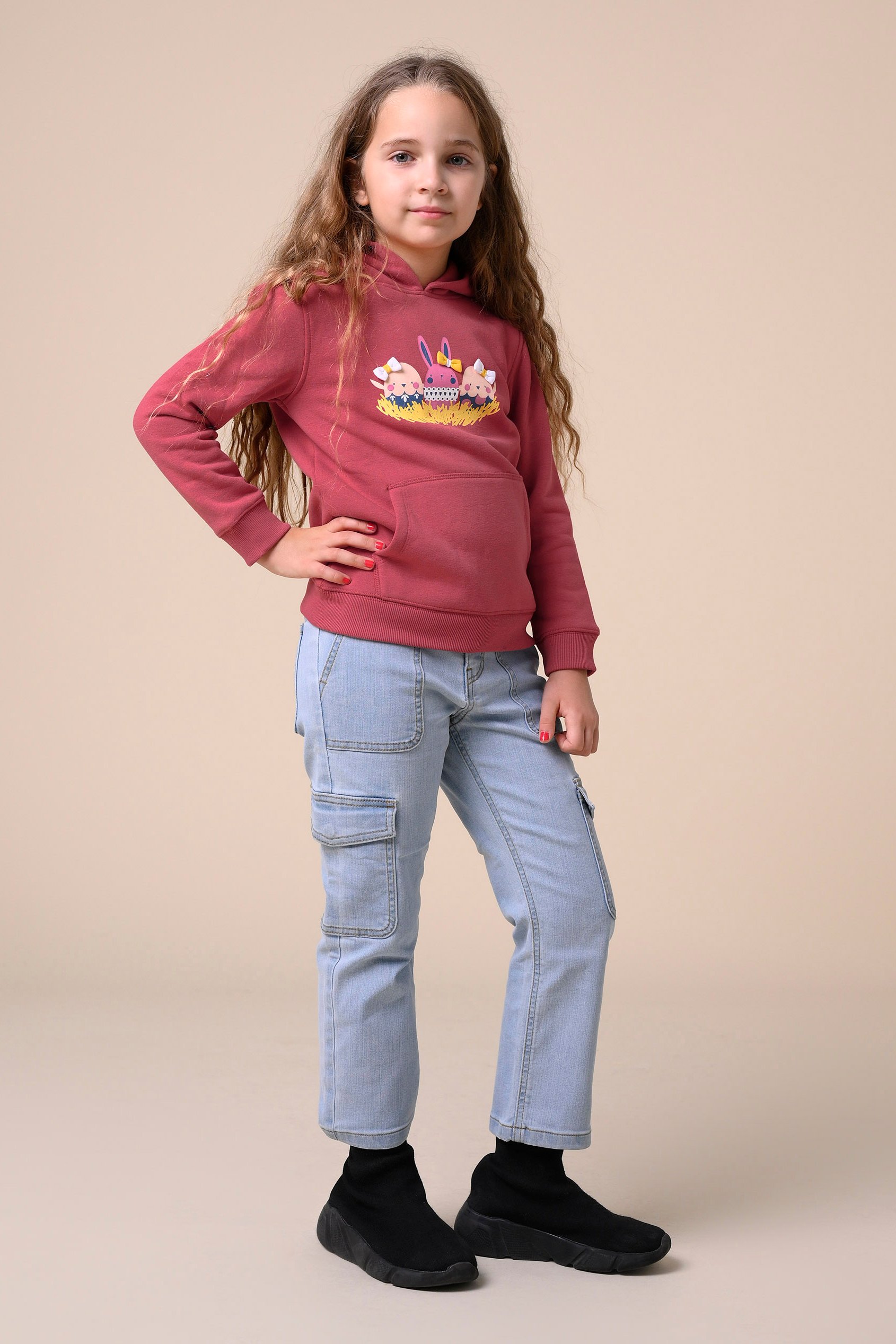 Happy Easter Egg With Bow Hoodie (12/18mths-7yrs)