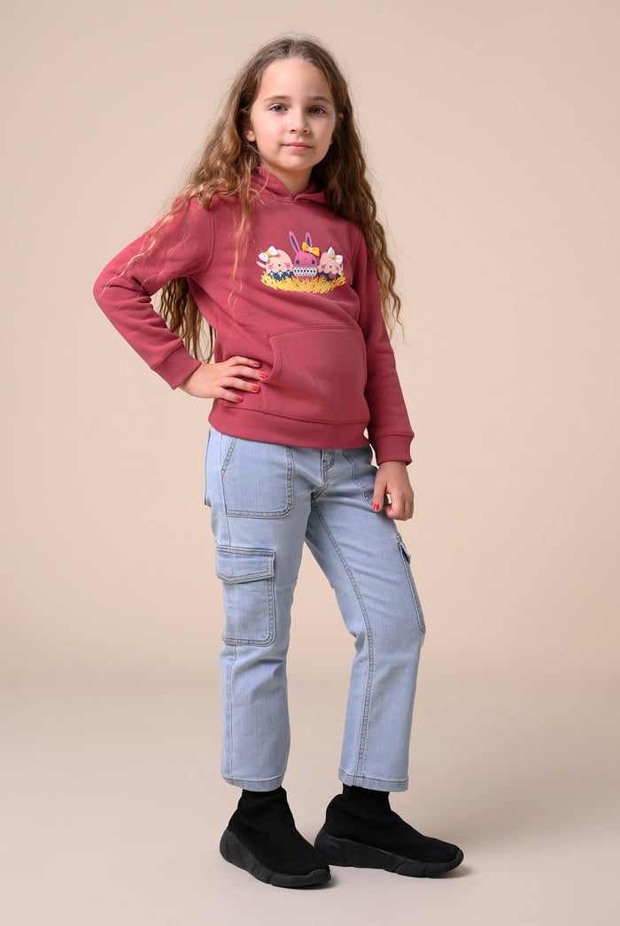 Happy Easter Egg With Bow Hoodie (12/18mths-7yrs)
