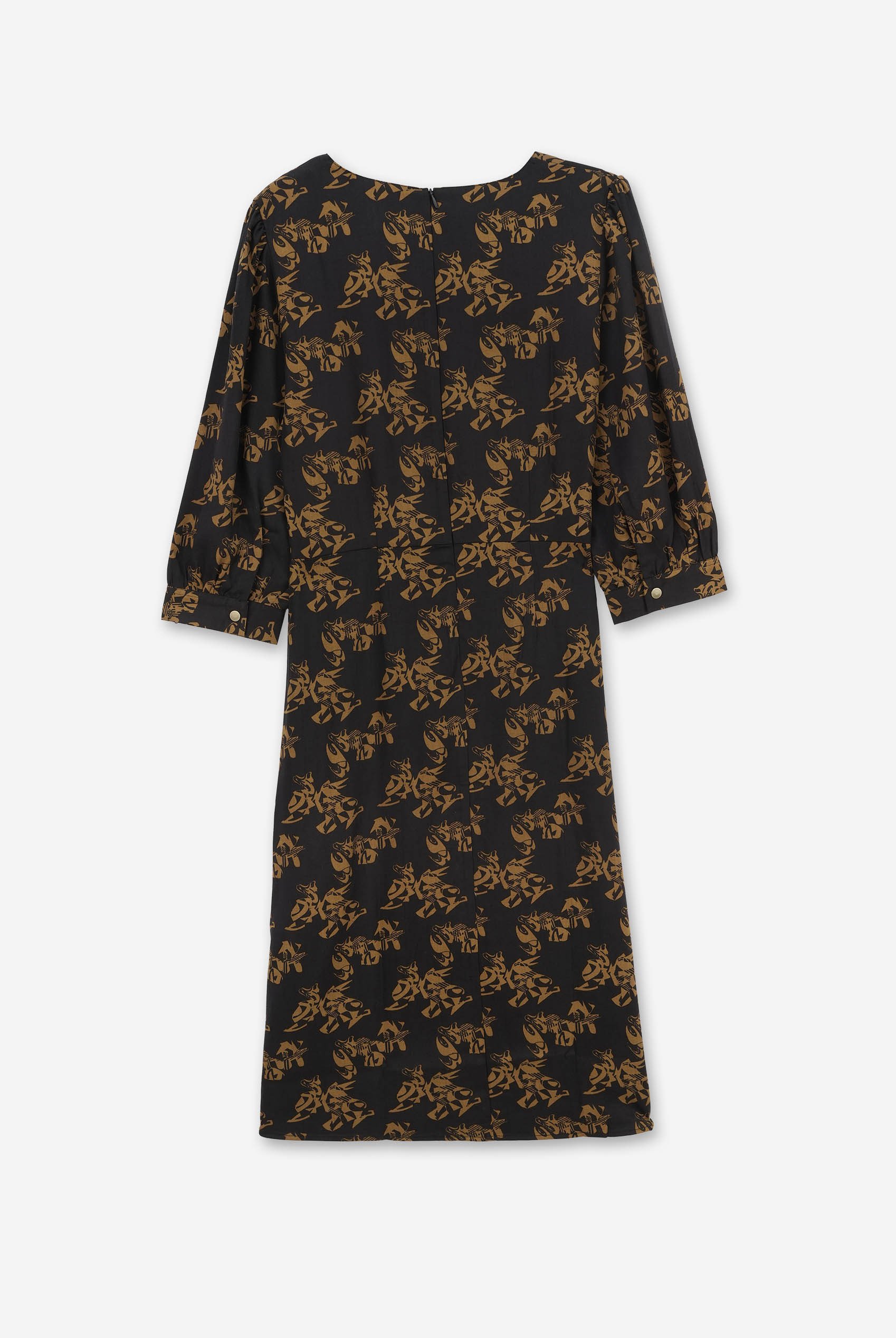 Womens Printed Square Neck Dress