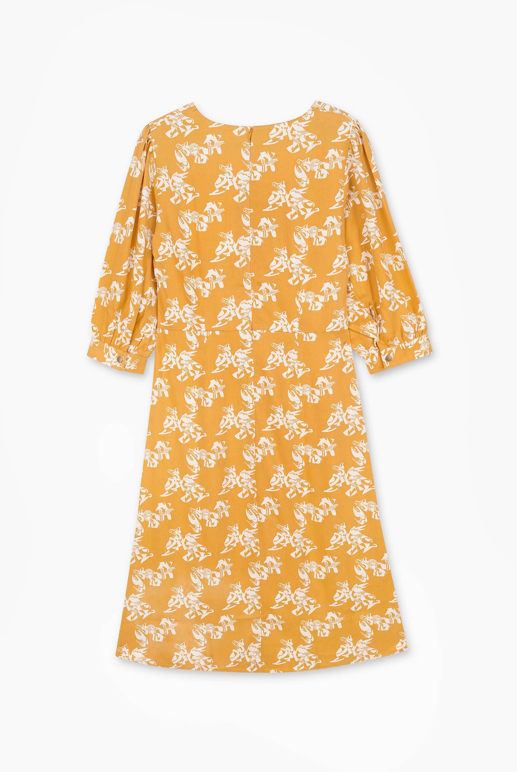 Womens Printed Square Neck Dress