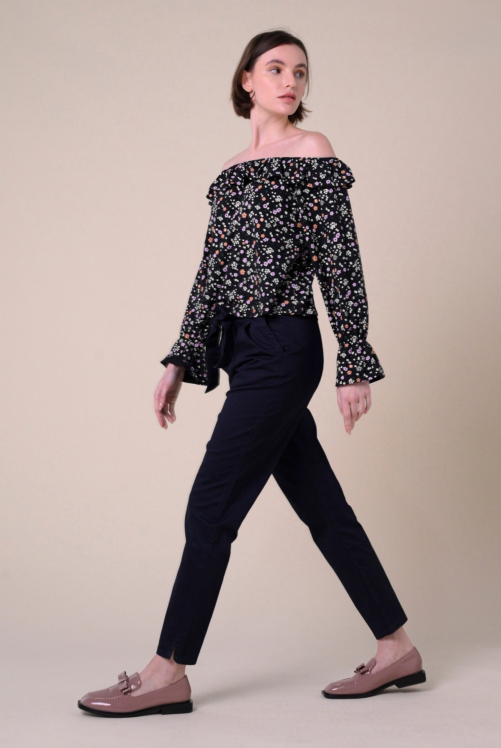 Womens Paper Bag Waist Trouser
