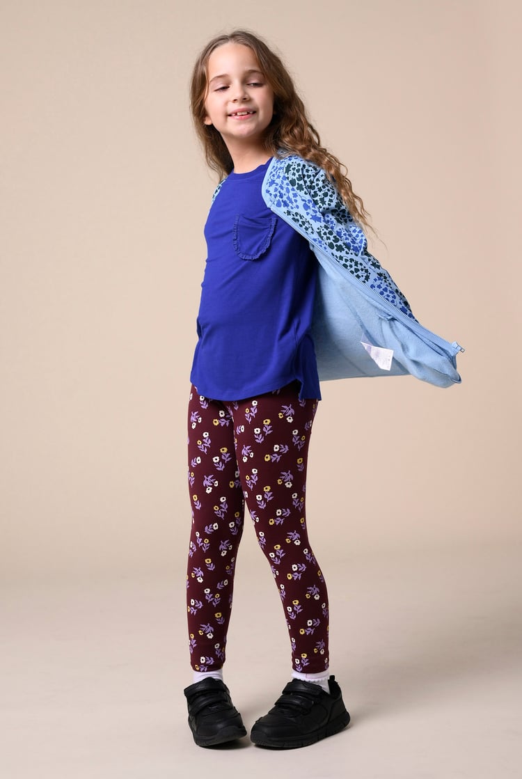 Girls Daisy Pocket Tee With Lace (2/3yrs-8/9yrs)