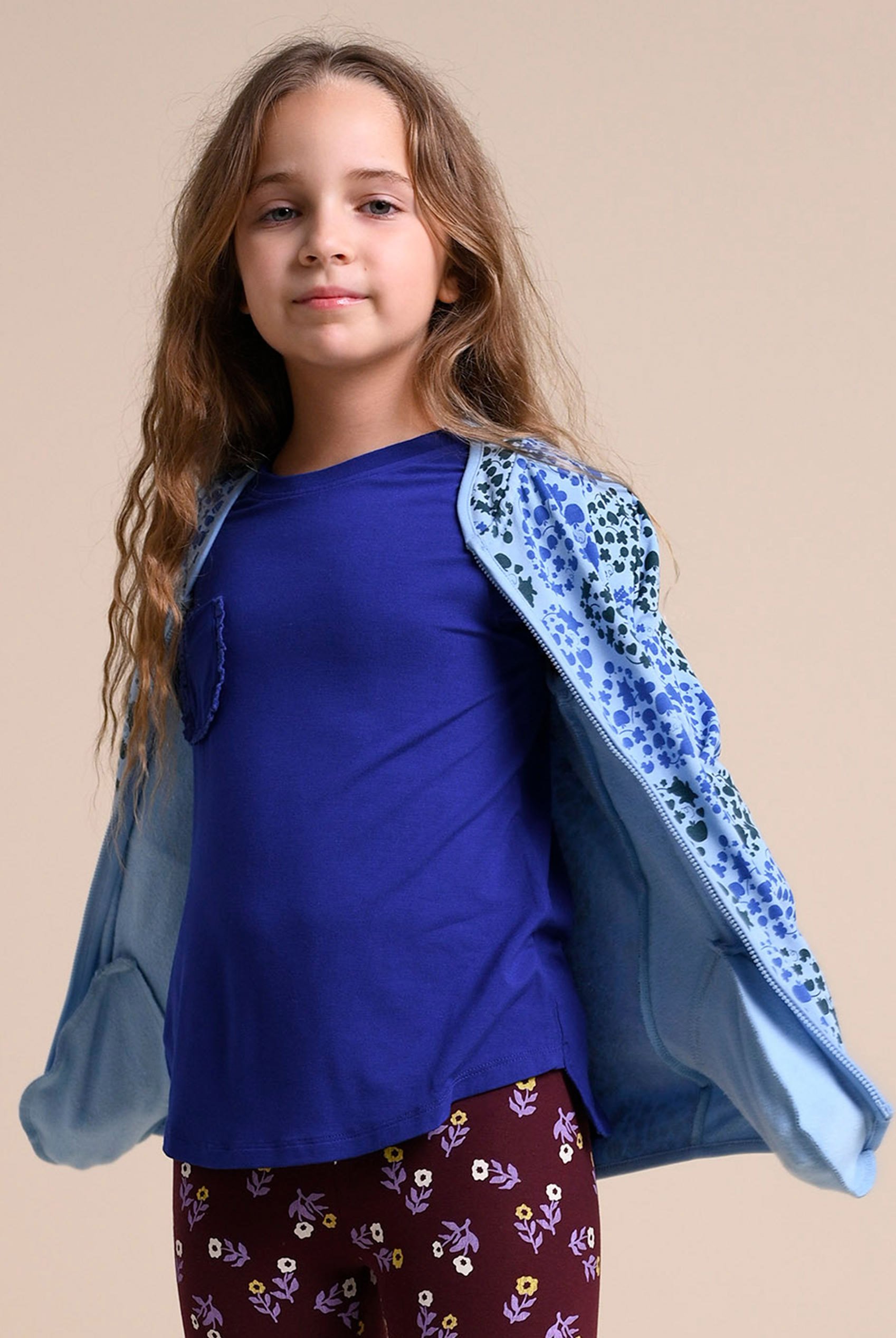 Girls Daisy Pocket Tee With Lace (2/3yrs-8/9yrs)
