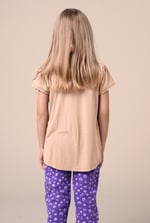Girls Daisy Pocket Tee With Lace (2/3yrs-8/9yrs)