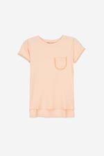 Girls Daisy Pocket Tee With Lace (2/3yrs-8/9yrs)