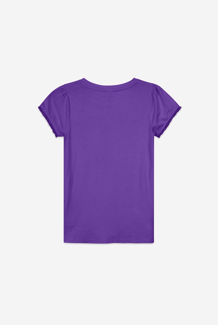 Girls Daisy Pocket Tee With Lace (2/3yrs-8/9yrs)