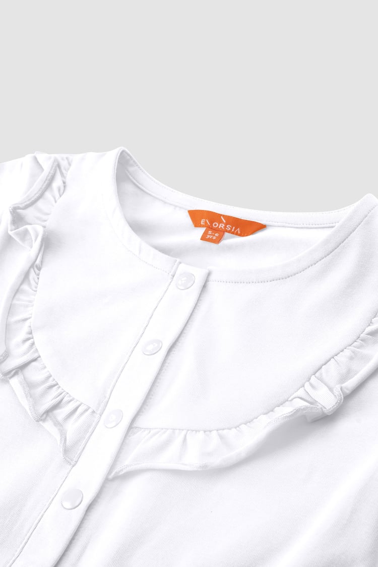 Frill Detail Button Through Jumpsuit (2yrs-9yrs)