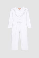 Frill Detail Button Through Jumpsuit (2yrs-9yrs)