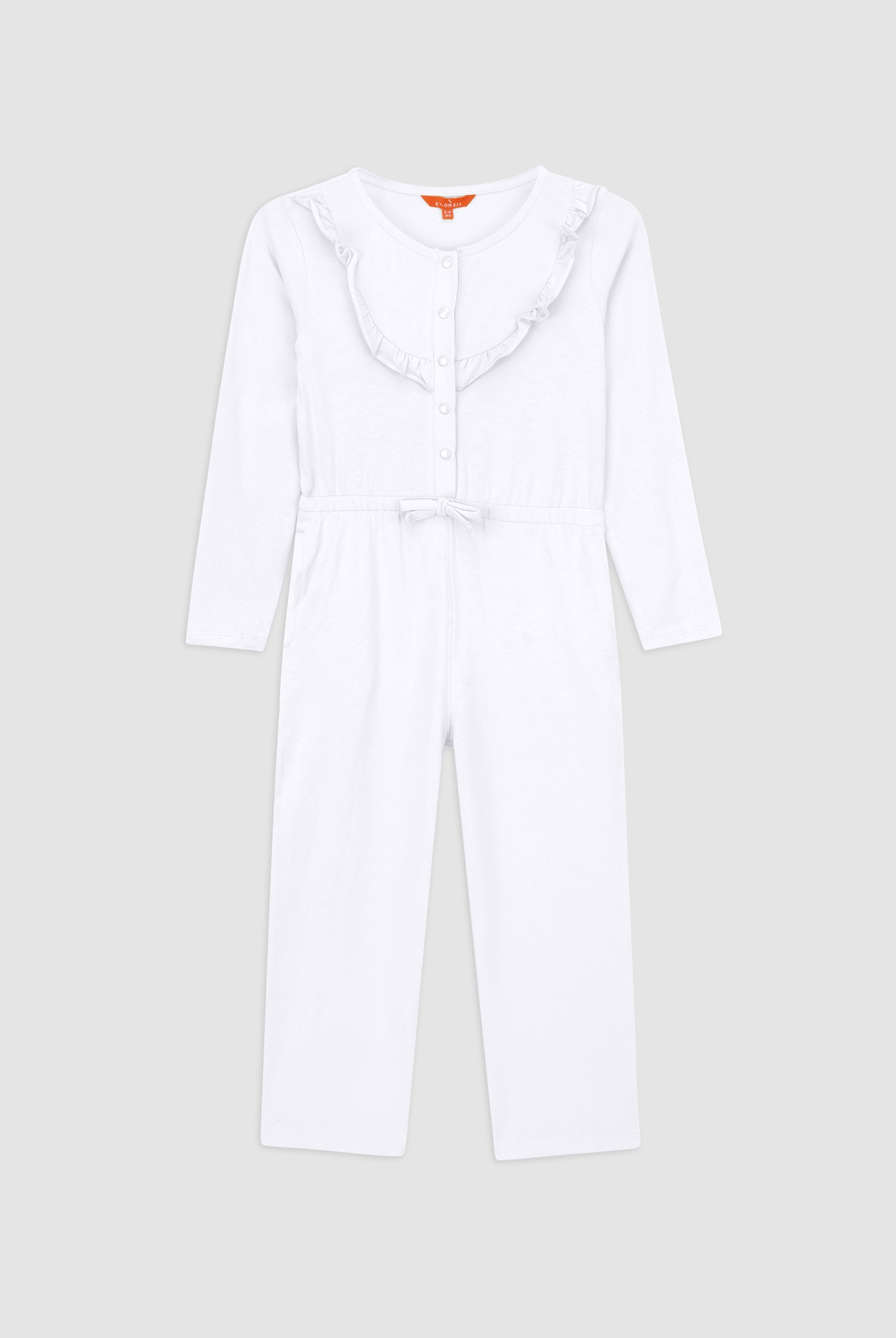 Frill Detail Button Through Jumpsuit (2yrs-9yrs)