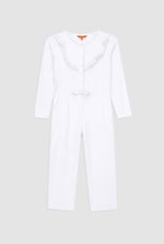 Frill Detail Button Through Jumpsuit (2yrs-9yrs)