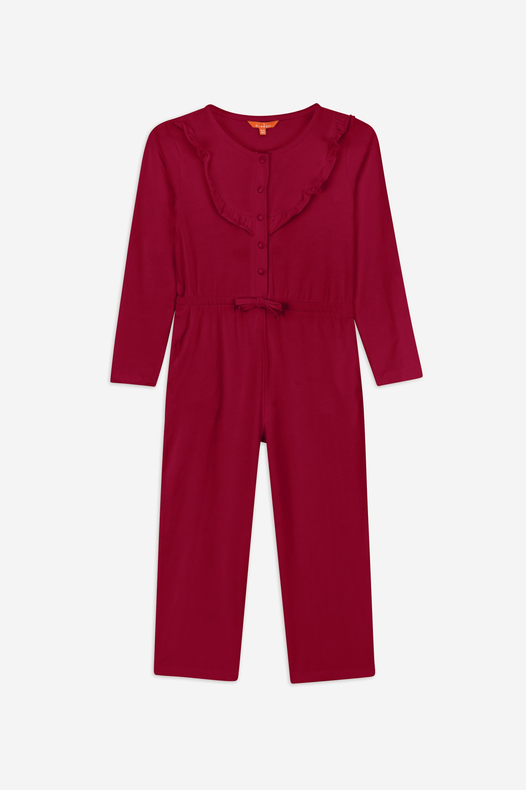 Frill Detail Button Through Jumpsuit (2yrs-9yrs)