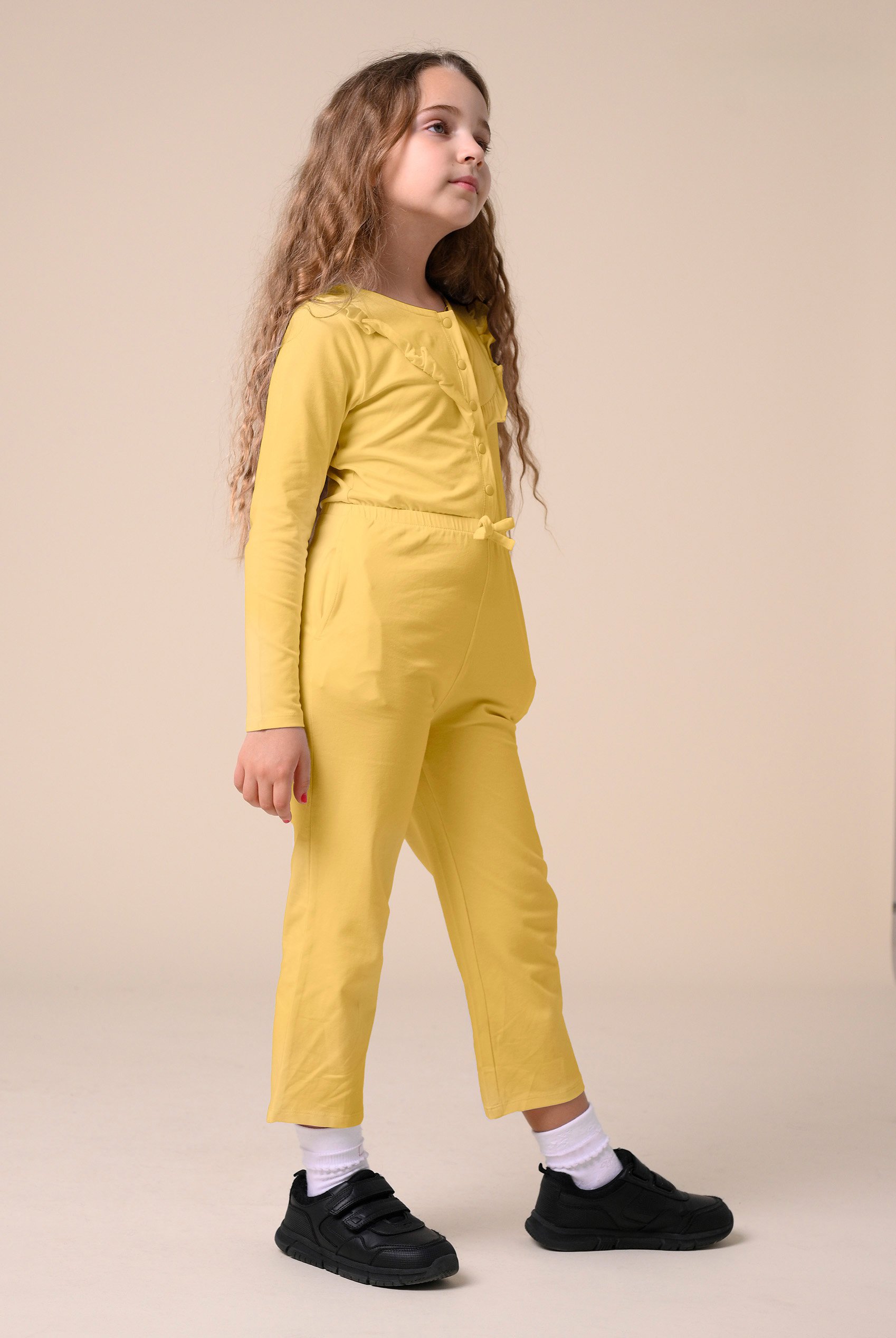Frill Detail Button Through Jumpsuit (2yrs-9yrs)