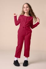 Frill Detail Button Through Jumpsuit (2yrs-9yrs)