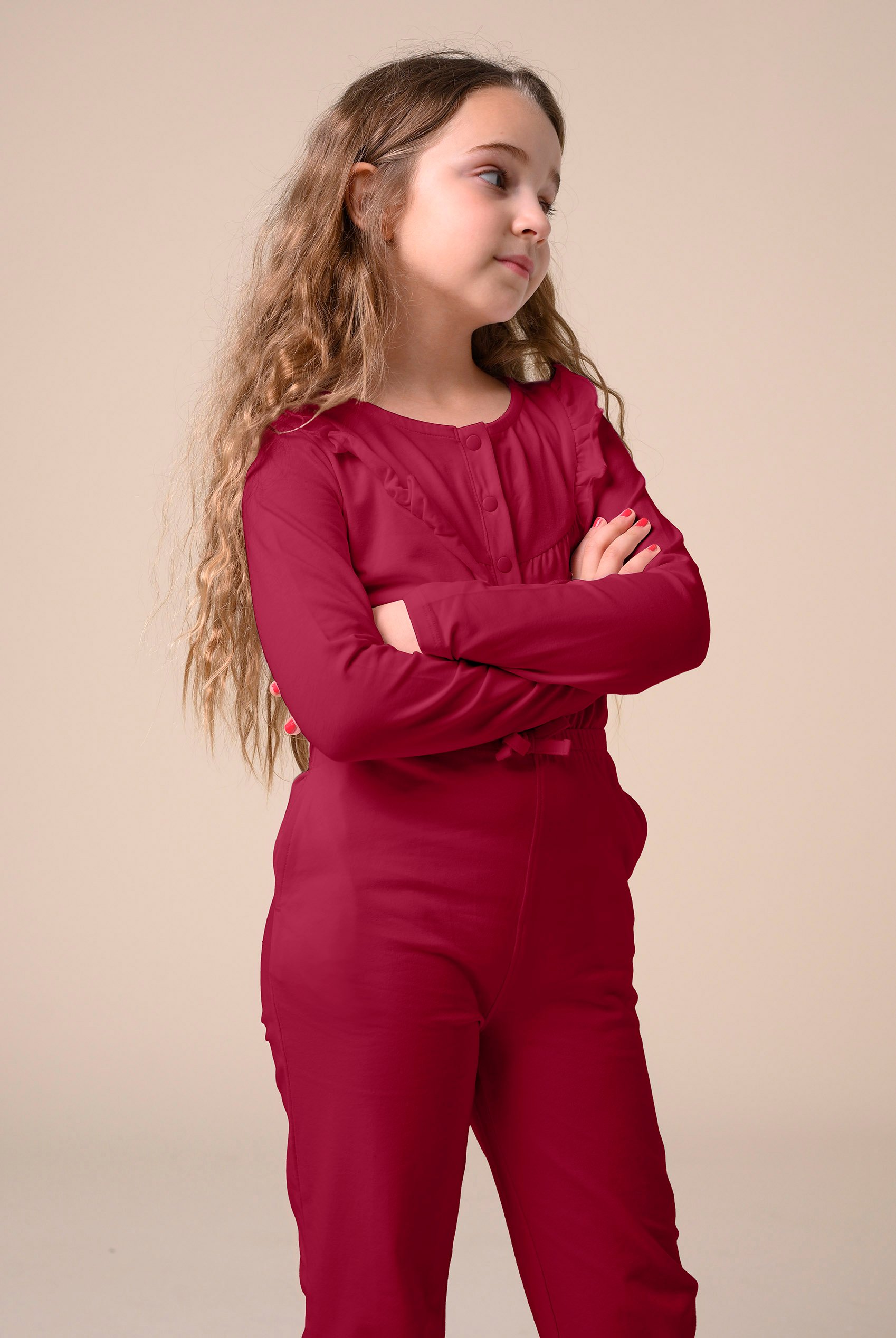Frill Detail Button Through Jumpsuit (2yrs-9yrs)