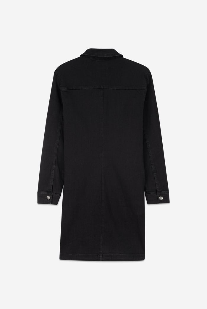 Womens Black Slim Longline Jacket