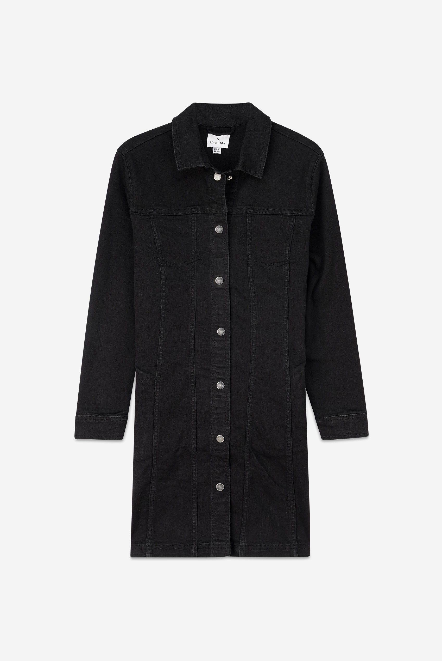 Womens Black Slim Longline Jacket