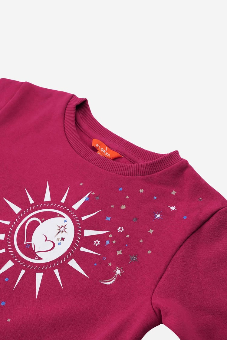 Sun With Star Print Sweatshirt  (2yrs-9yrs)