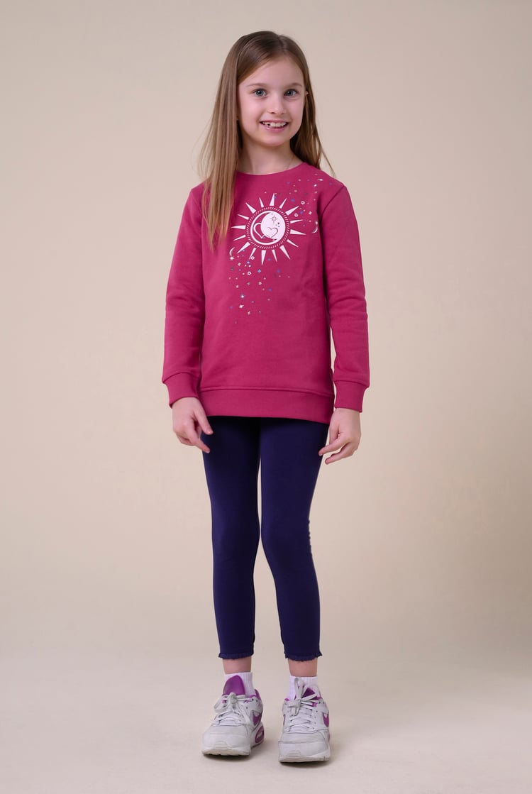 Sun With Star Print Sweatshirt  (2yrs-9yrs)
