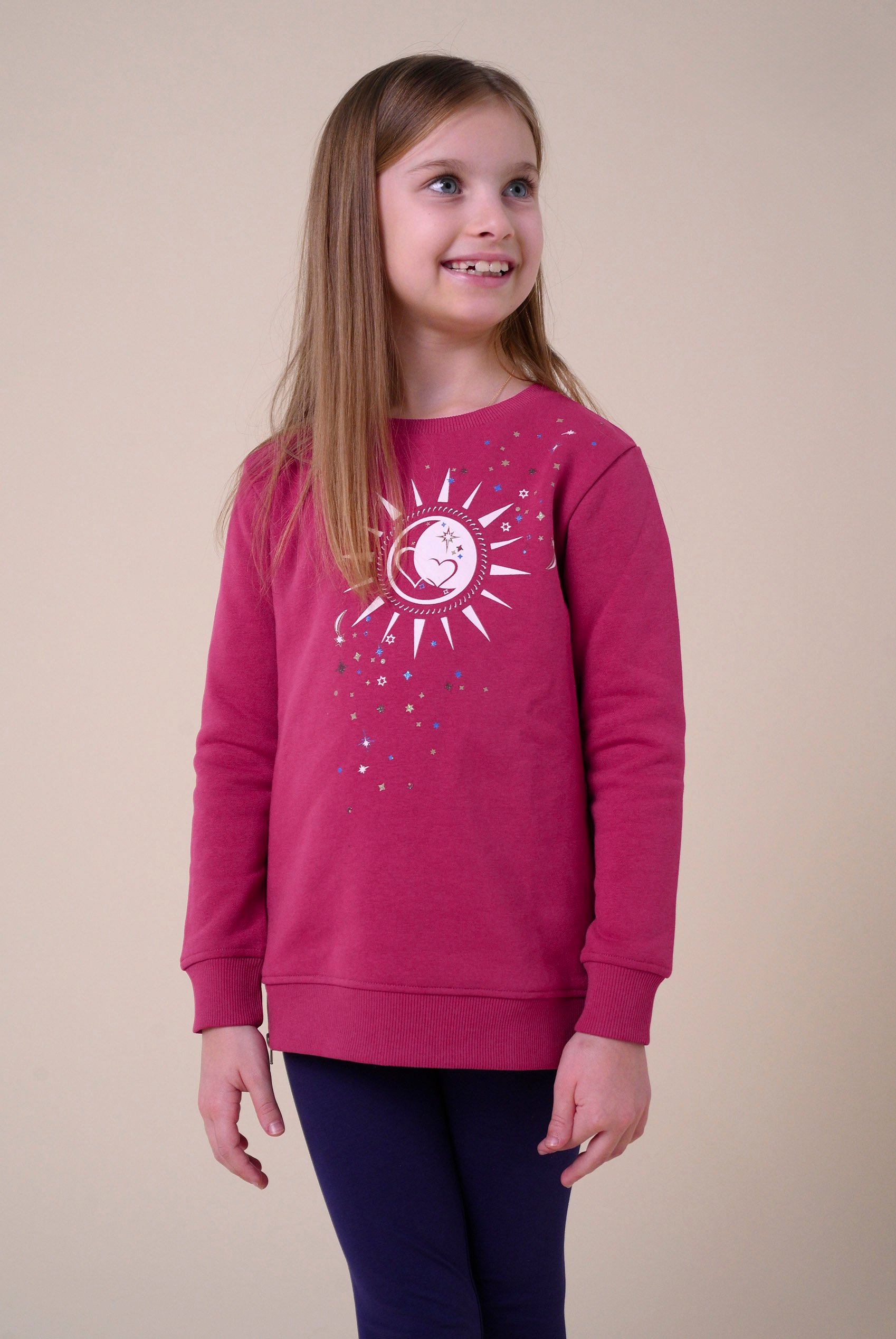 Sun With Star Print Sweatshirt  (2yrs-9yrs)