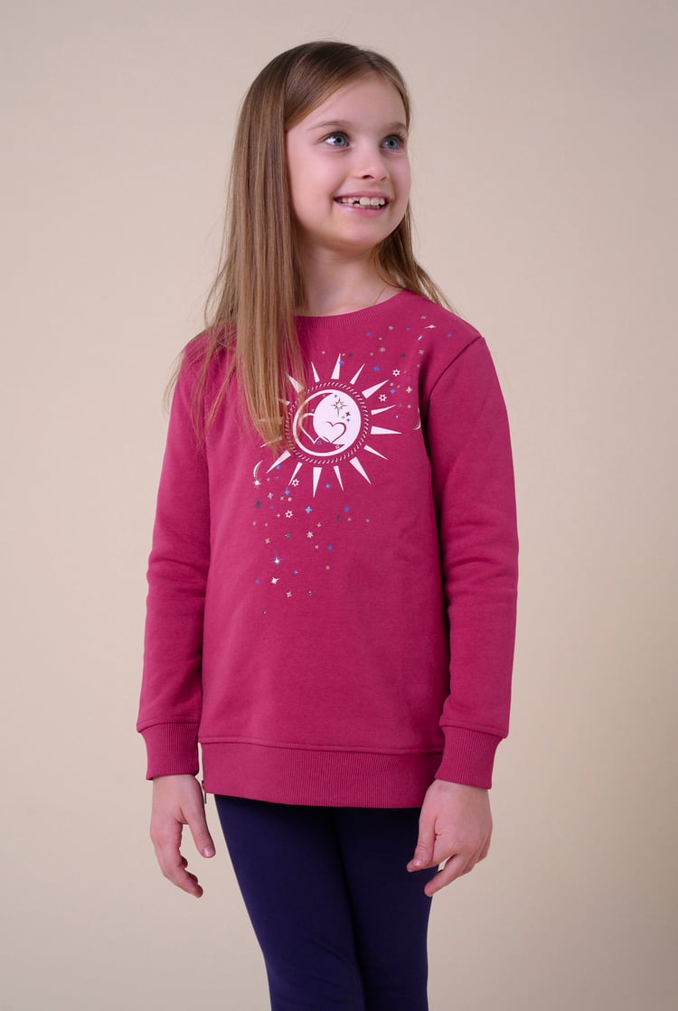 Sun With Star Print Sweatshirt  (2yrs-9yrs)