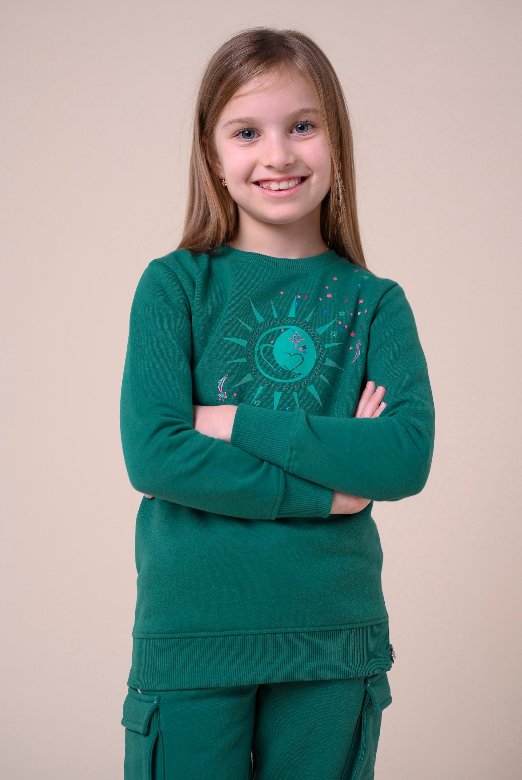 Sun With Star Print Sweatshirt  (2yrs-9yrs)