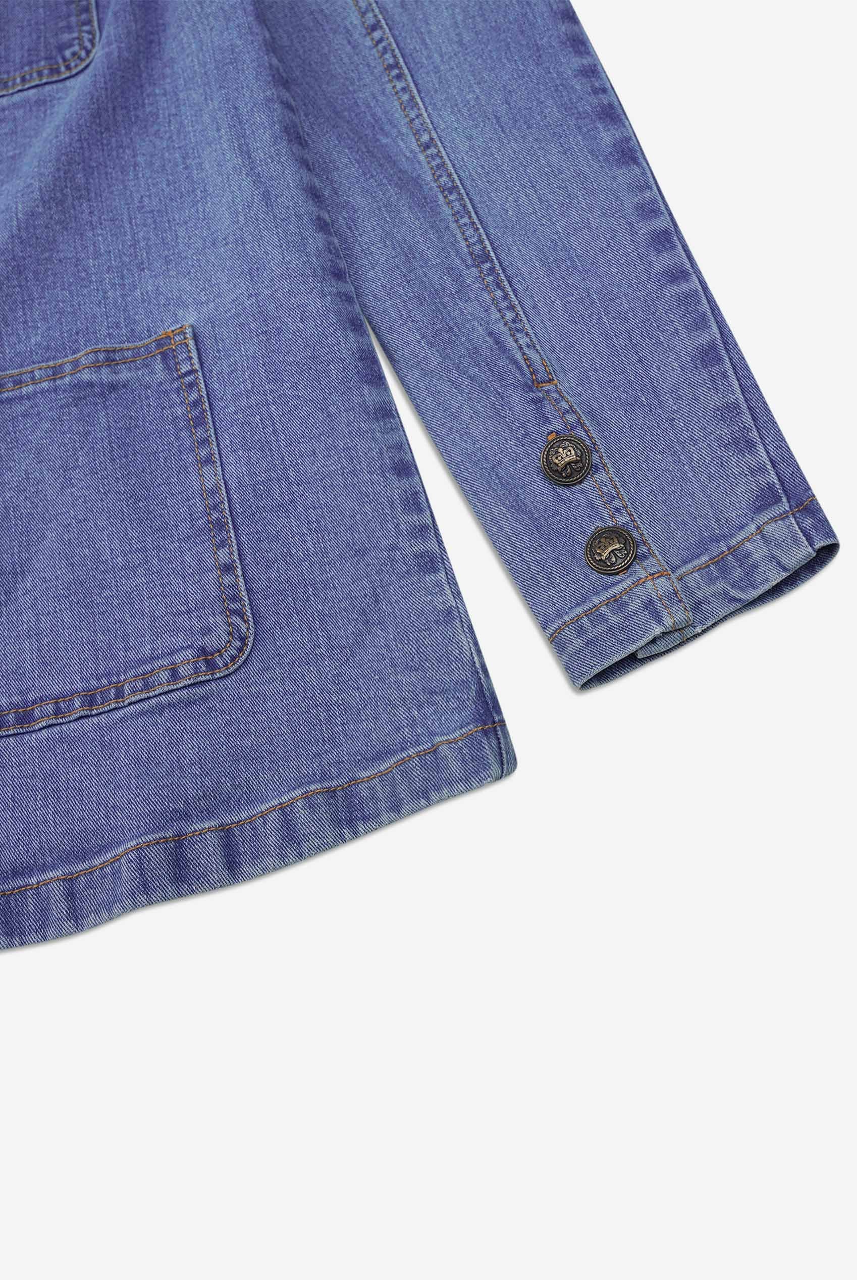 Womens Indigo Blue Casual Denim Jacket