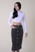 Washed Black Denim Midi Skirt