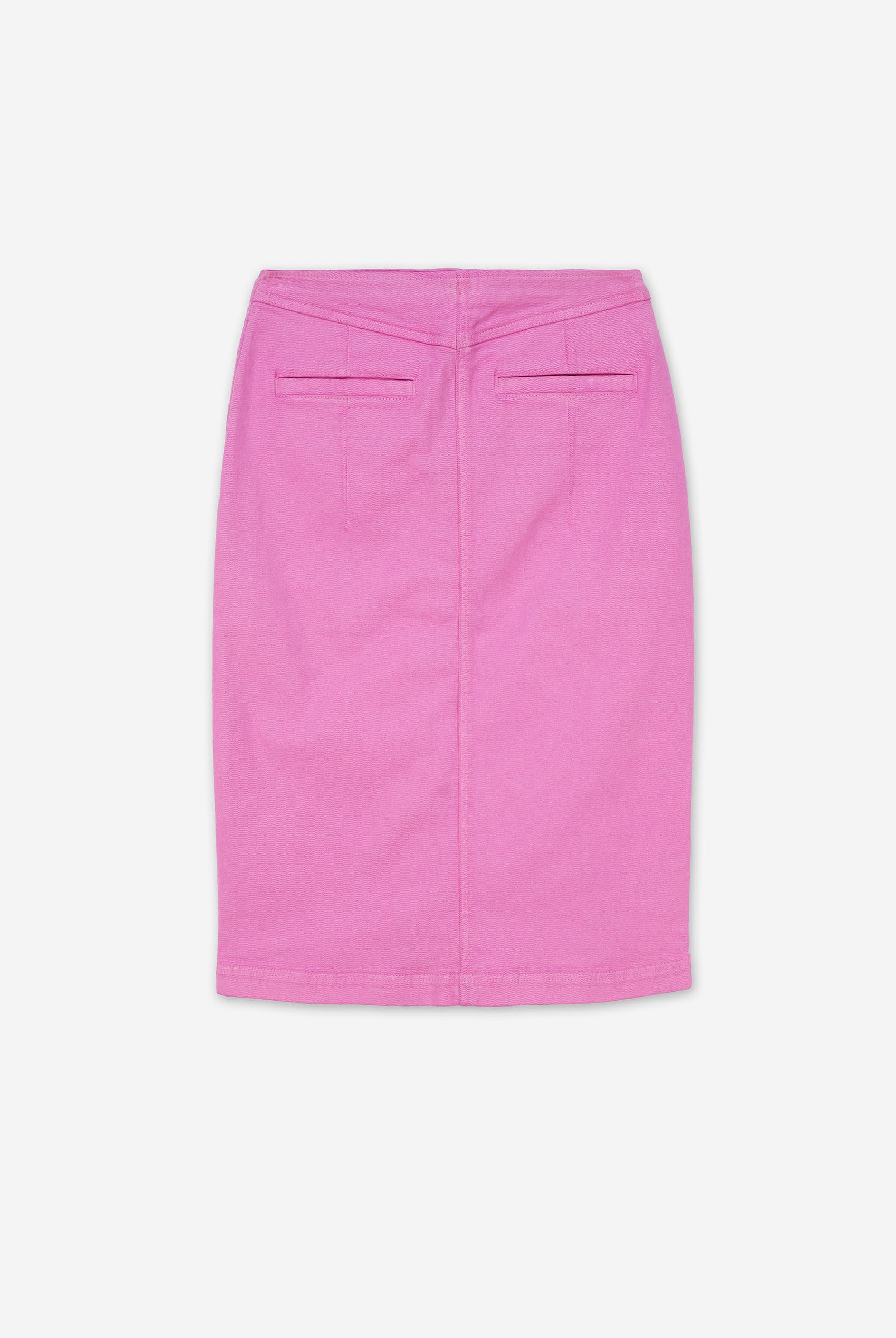 Coloured Denim Midi Skirt