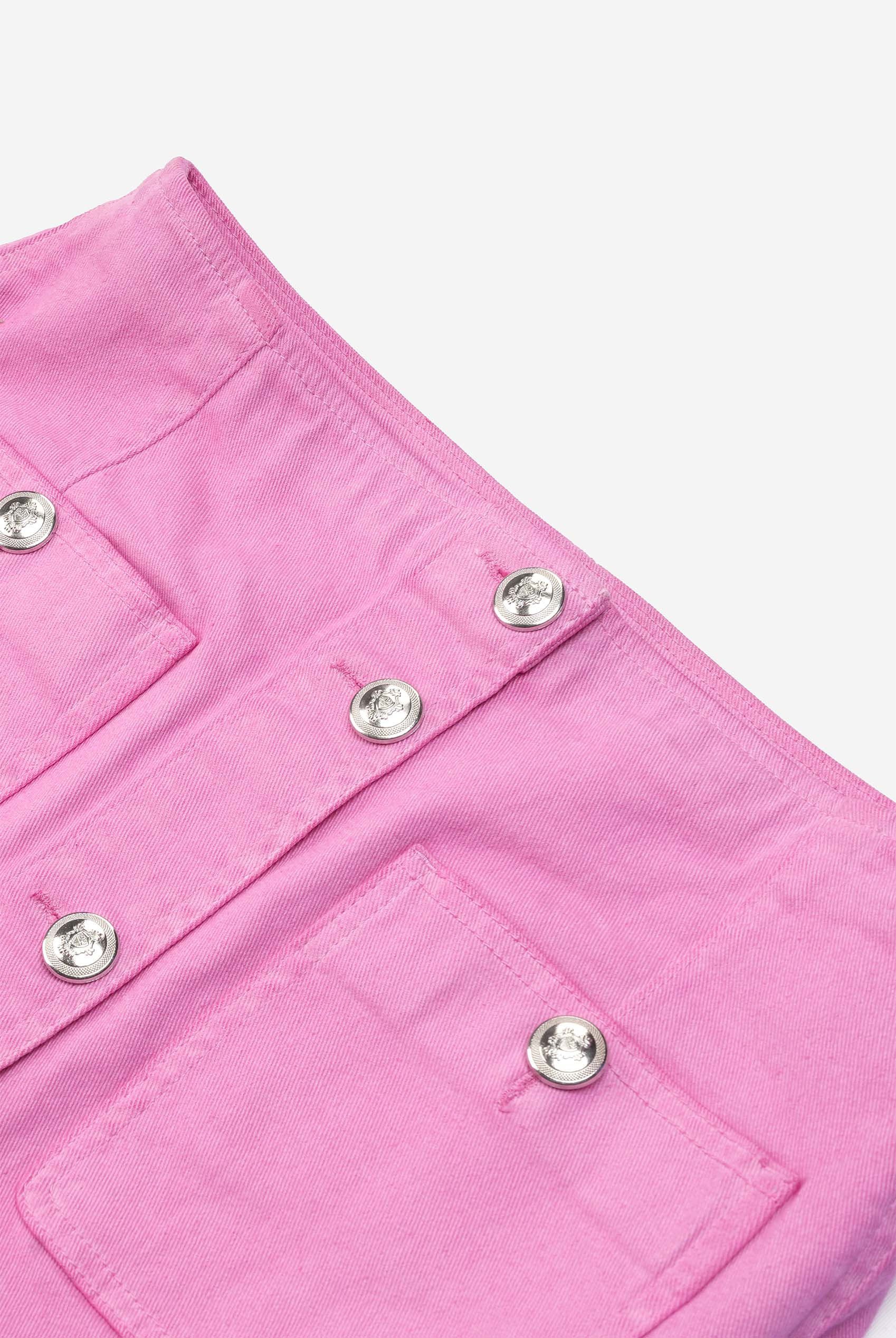 Coloured Denim Midi Skirt