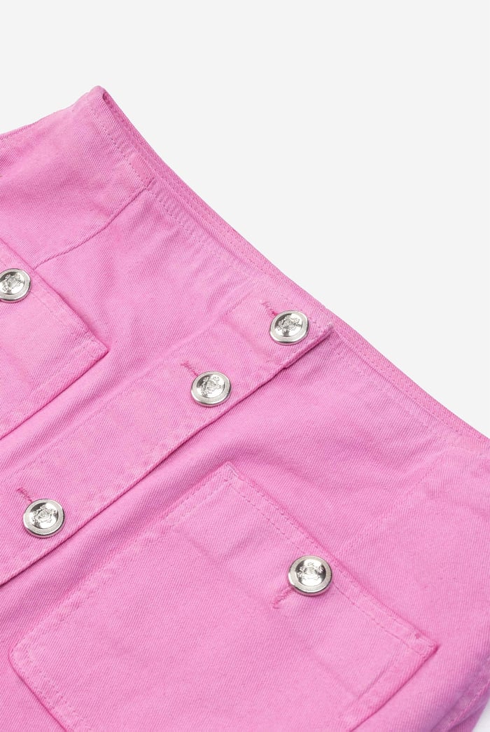 Coloured Denim Midi Skirt