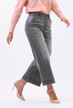 Womens Wide Leg Grey Culottes