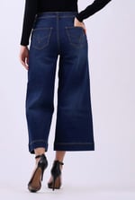 Womens High Waist Denim Culottes