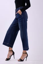 Womens High Waist Denim Culottes
