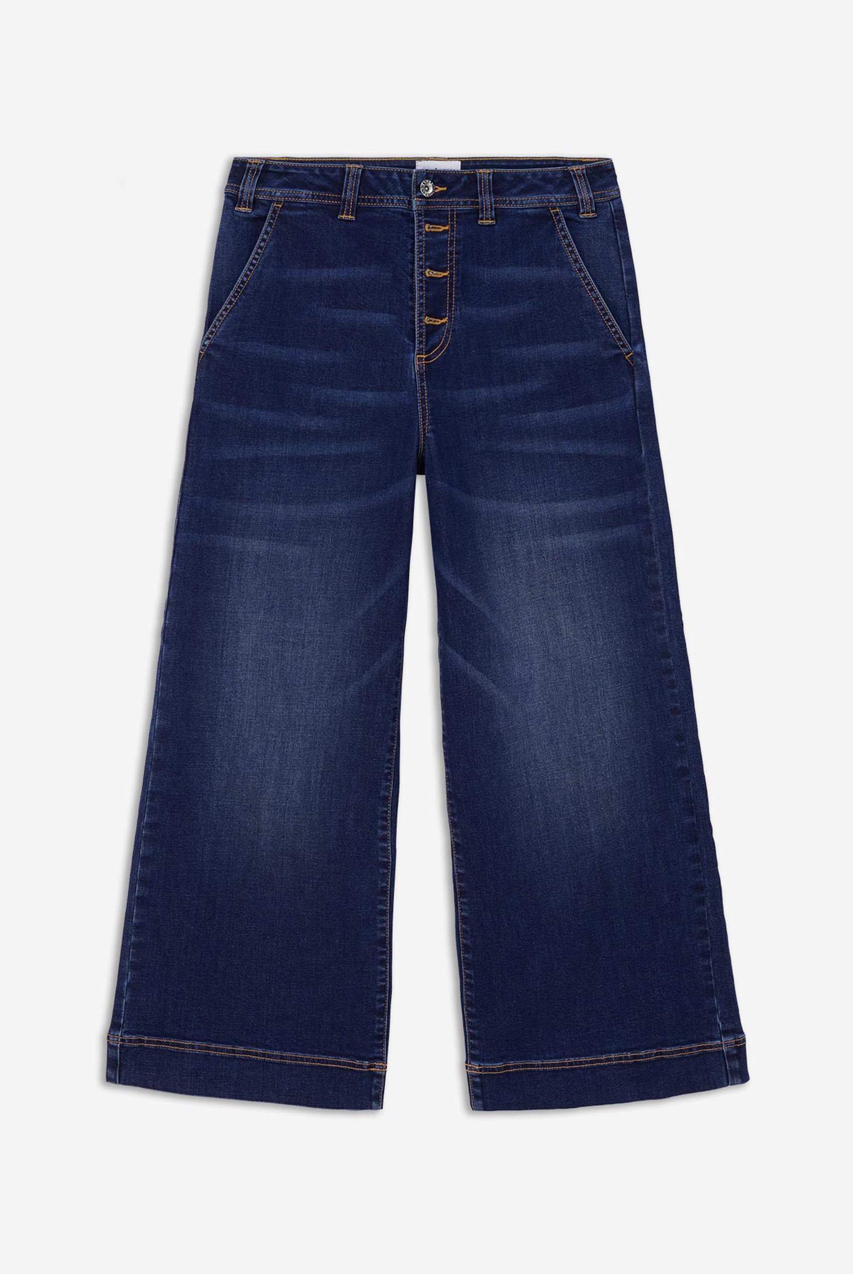 Womens High Waist Denim Culottes