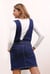 Womens Plunge V-Neck Denim Mini Dress