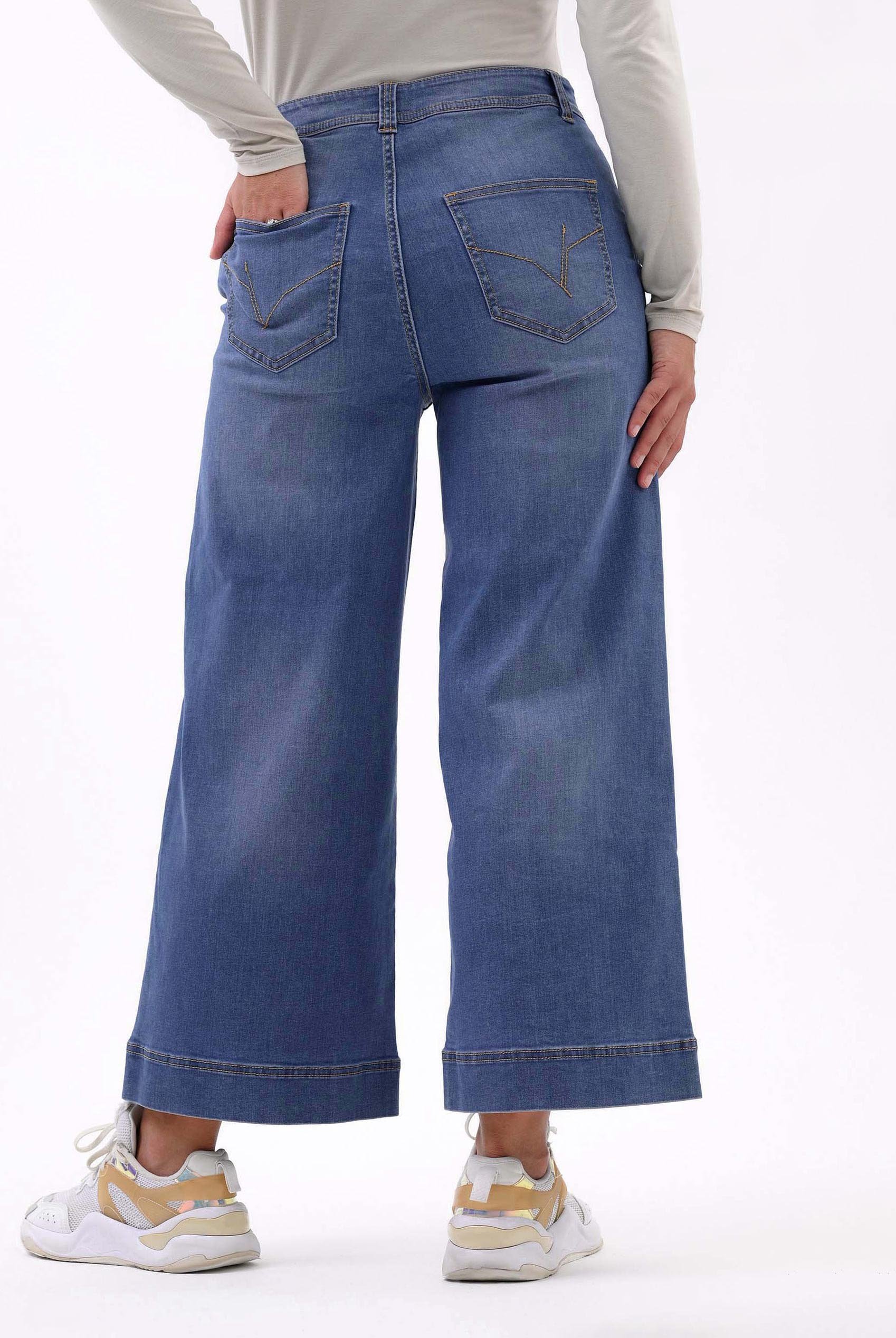 Womens High Waist Denim Culottes