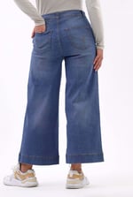 Womens High Waist Denim Culottes