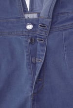 Womens Plunge V-Neck Denim Mini Dress
