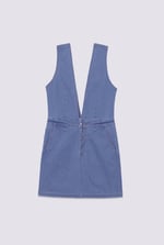 Womens Plunge V-Neck Denim Mini Dress