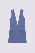 Womens Plunge V-Neck Denim Mini Dress